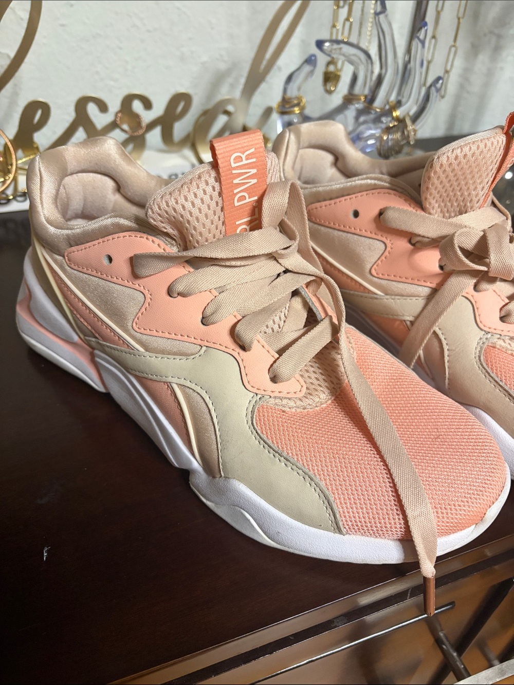 Puma Women’s Athletic Sneakers - Peach & Beige
